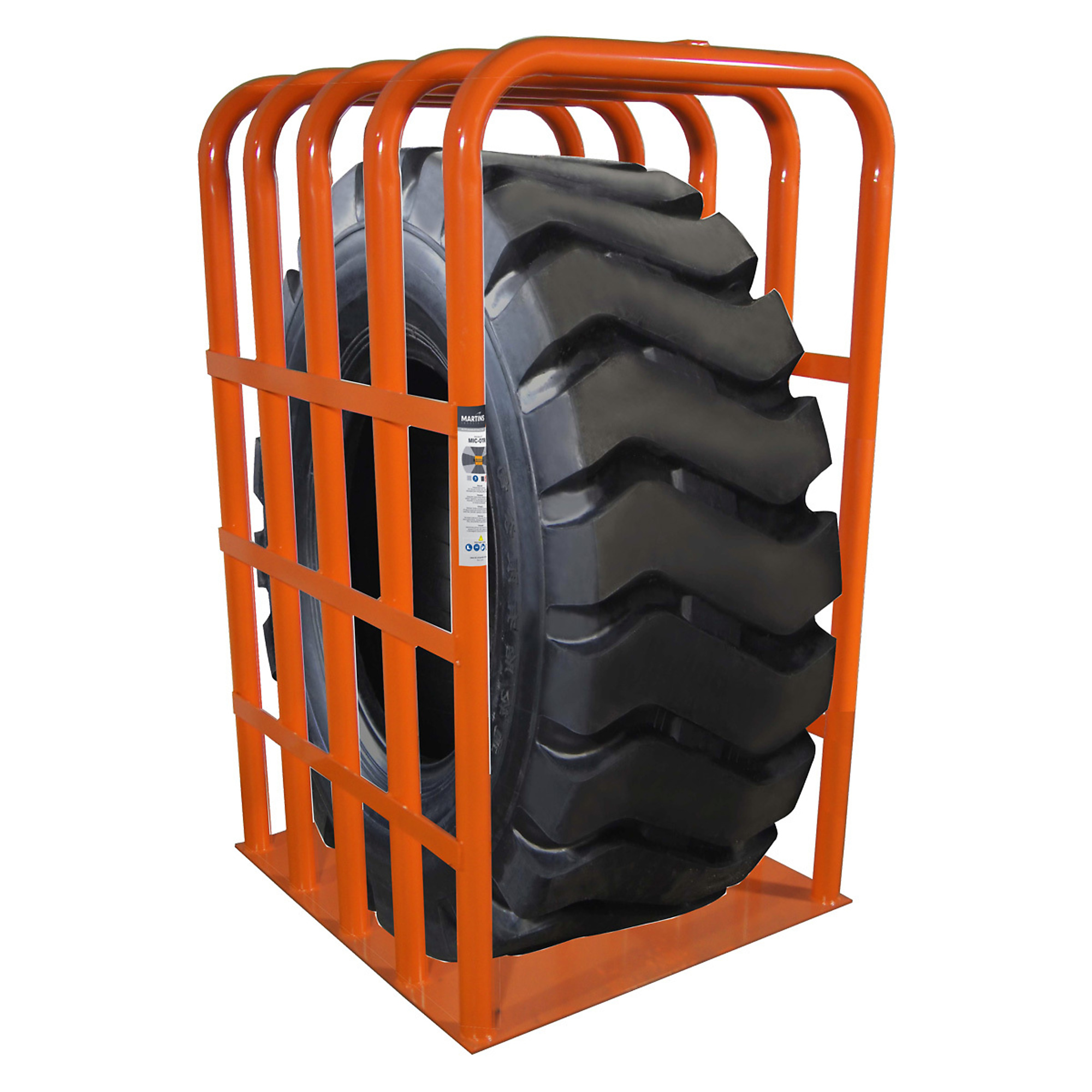 Martins Industries 5-Bar OTR Tire Inflation Cage — Heavy-Duty Steel, OSHA Compliant, Model# MIC-OTR